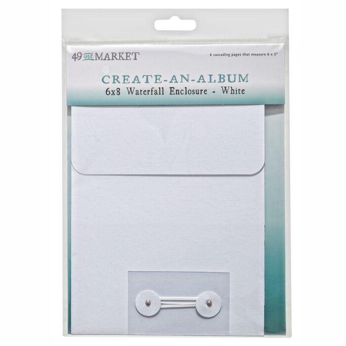 49 And Market Create-An-Album Waterfall Enclosure 6"X8"-White