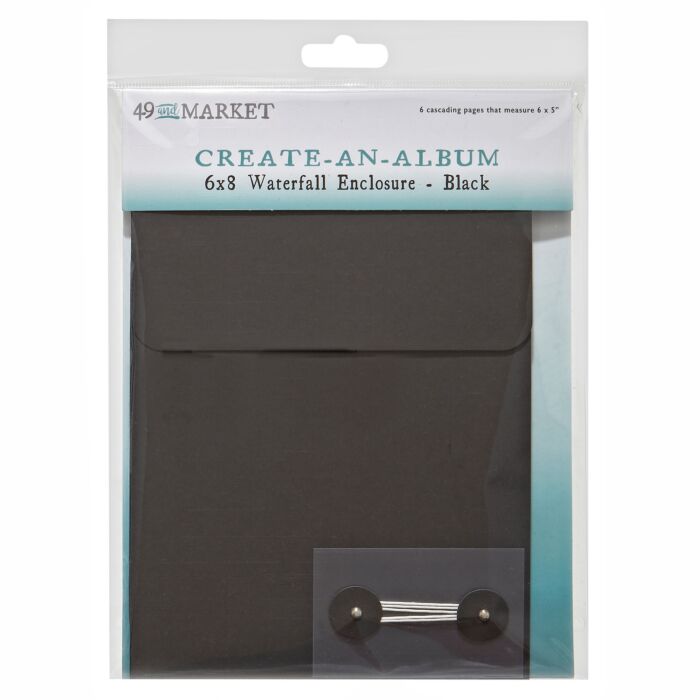 49 and Market 49 And Market Create-An-Album Waterfall Enclosure 6"X8"-Black