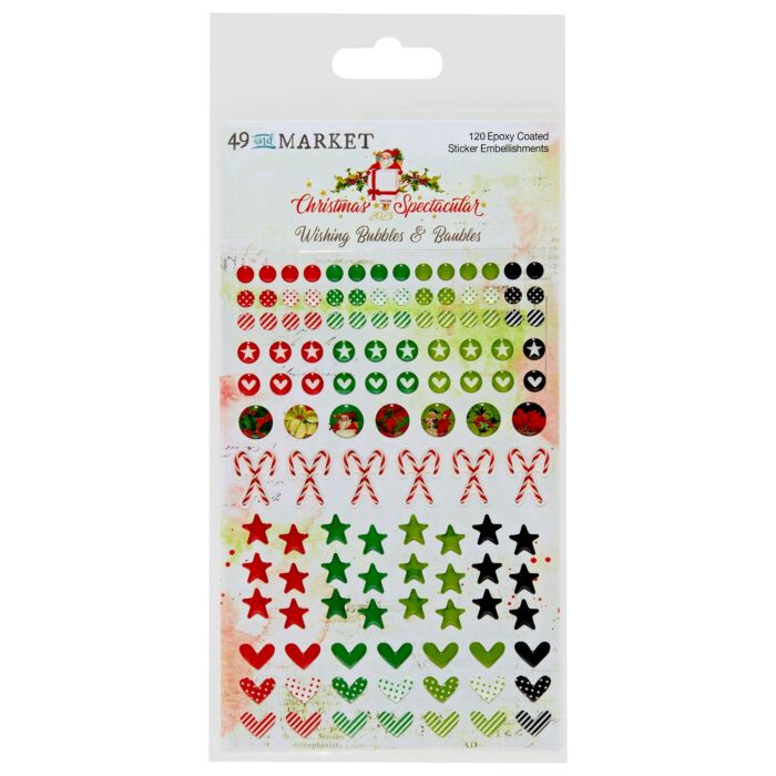 49 And Market Christmas Spectacular 2023 Stickers-Wishing Bubbles & Baubles