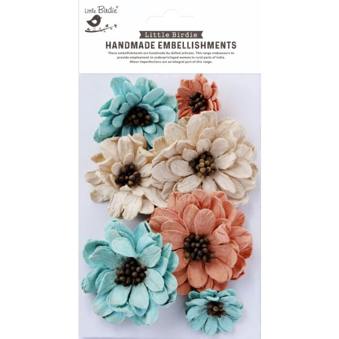 Little Birdie Galina Paper Flowers 7/Pkg-Sun & Rain