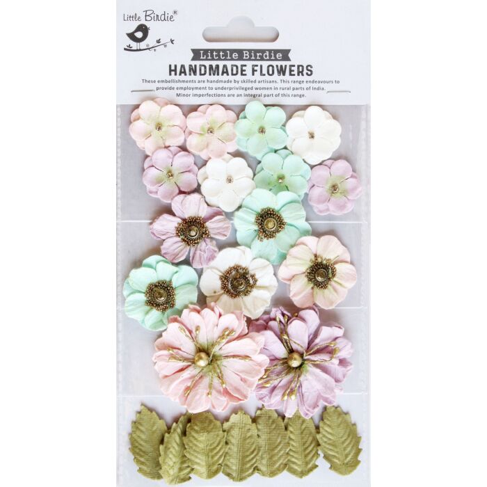 Little Birdie Renae Paper Flower 27/Pkg-Fairy Garden