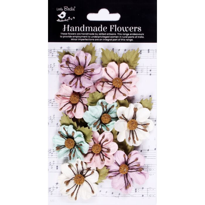 Little Birdie Wendy Paper Flowers 9/Pkg-Fairy Garden