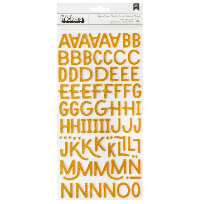 American Crafts April And Ivy Thickers Stickers 141/Pkg-Alpha