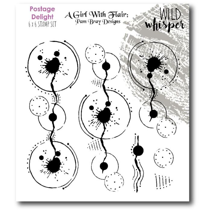 Wild Whisper - PAM BRAY POSTAGE DELIGHT - 6X6 STAMP SET