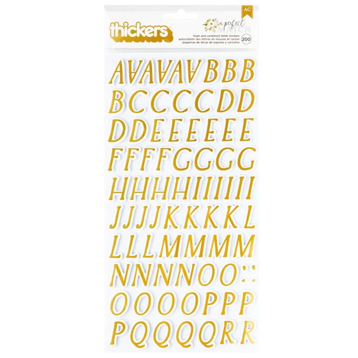 American Crafts A Perfect Match Thickers Stickers 200/Pkg-Alpha