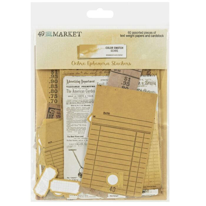 49 And Market Color Swatch: Ochre Ephemera Stackers-60/Pkg