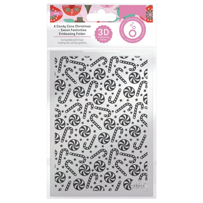 Tonic Studios 3D Embossing Folder-A Candy Cane Christmas