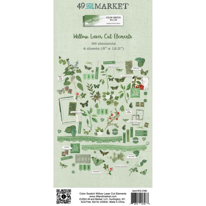 49 and Market Color Swatch: Willow Laser Cut Outs-Elements