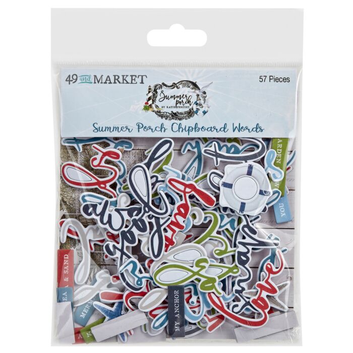 49 and Market 49 And Market Chipboard Set-Words