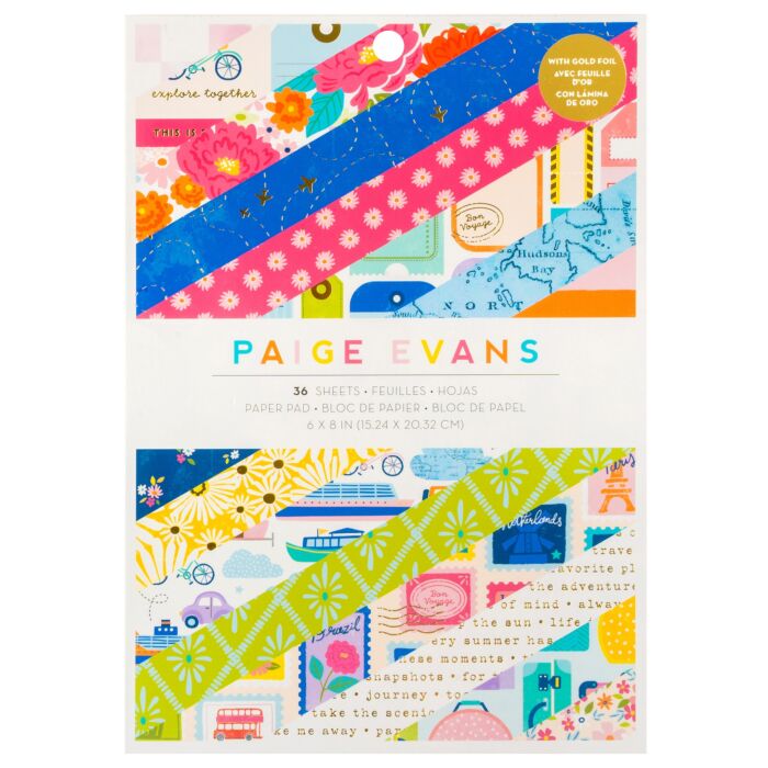 American Crafts Paige Evans Adventurous Single-Sided Paper Pad 6"X8"-36 Sheets