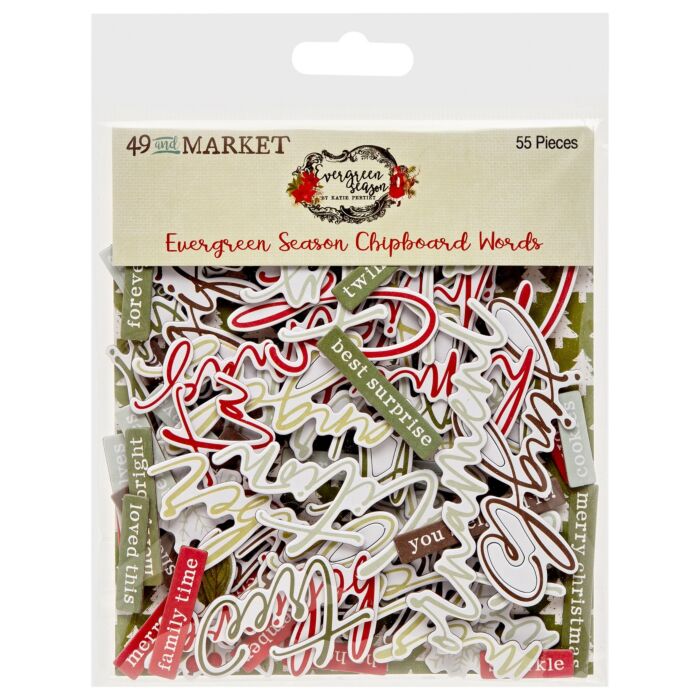 49 And Market Chipboard Set-Words