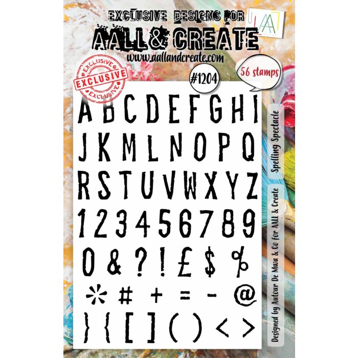 AALL And Create A5 Photopolymer Clear Stamp Set - Spelling Spectacle by Aall and Create