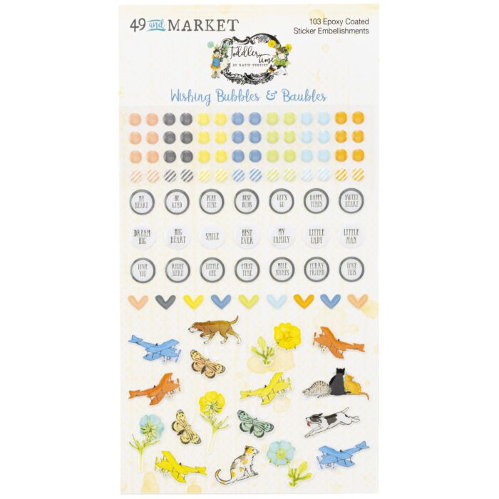 49 And Market Toddler Time Epoxy Stickers-Wishing Bubble