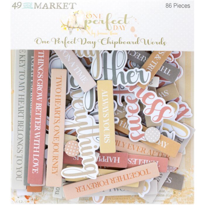 49 And Market Chipboard Set-Words