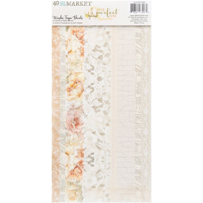 49 And Market Washi Tape Sheets-One Perfect Day