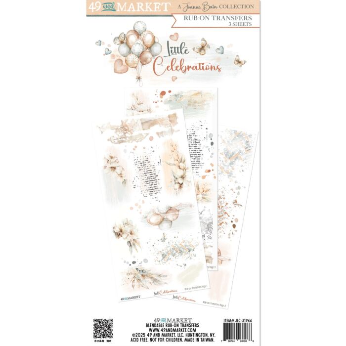 49 And Market Rub-On Transfer Set 6"X12"-Little Celebrations