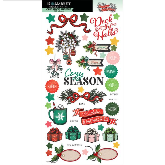 49 And Market Cardstock Stickers-Mistletoe And Memories