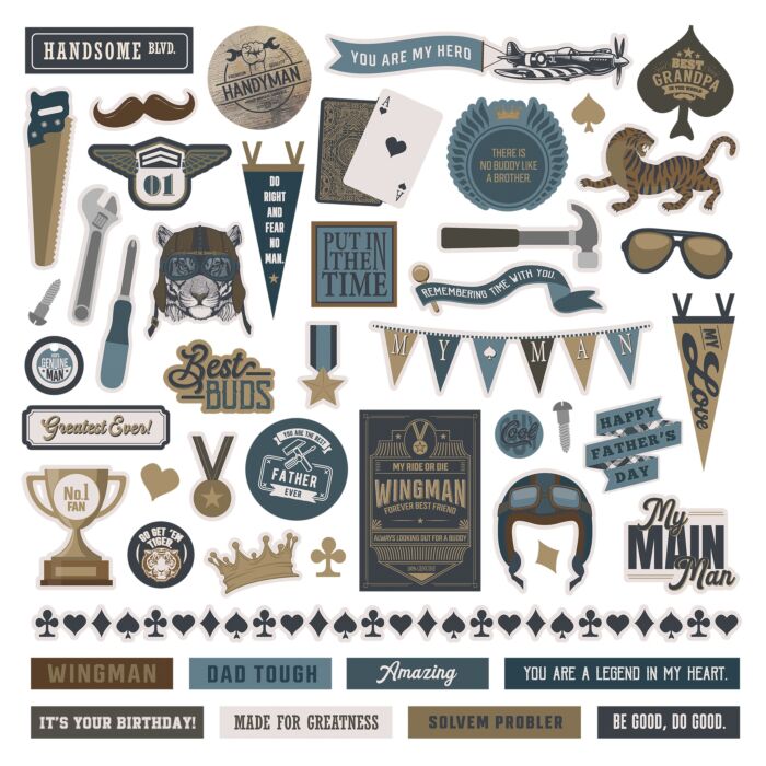 PhotoPlay Stickers 12'X12" - Wingman by Photoplay Paper