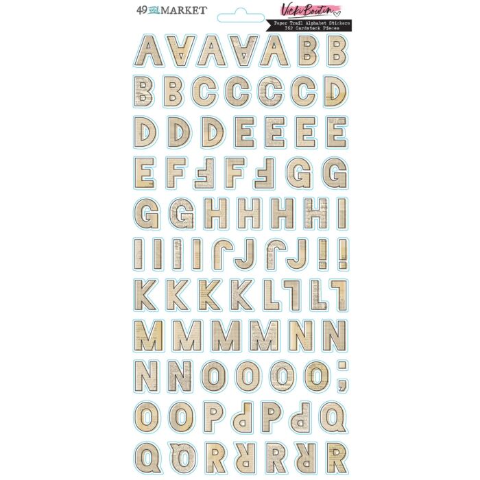 49 And Market Cardstock Stickers-Paper Trail Alphabet