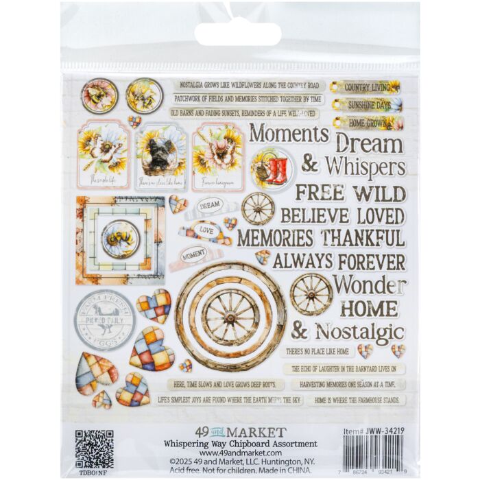 49 And Market Chipboard Set - Whispering Way by 49 and Market