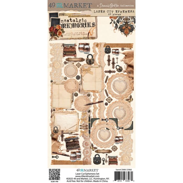 49 And Market Nostalgic Memories Ephemera Laser Cut Outs - Set 1 by 49 and Market