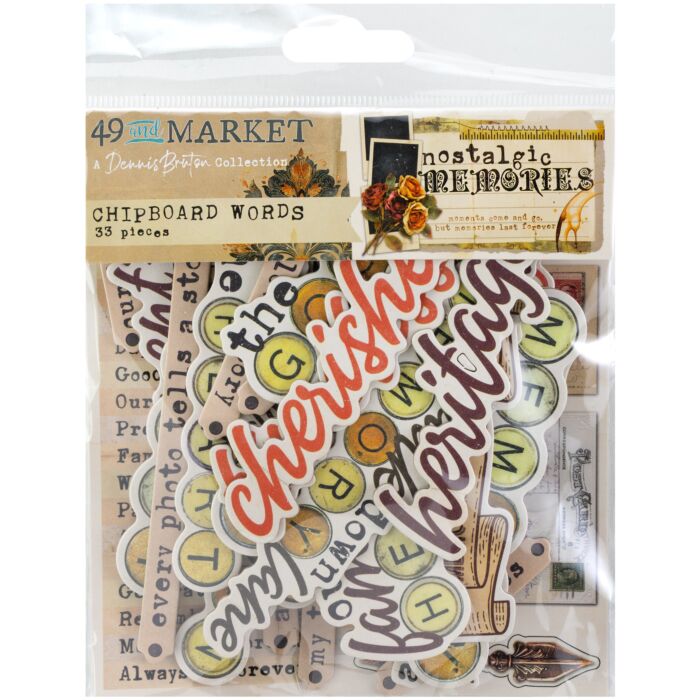 49 And Market Chipboard Set - Nostalgic Memories by 49 and Market