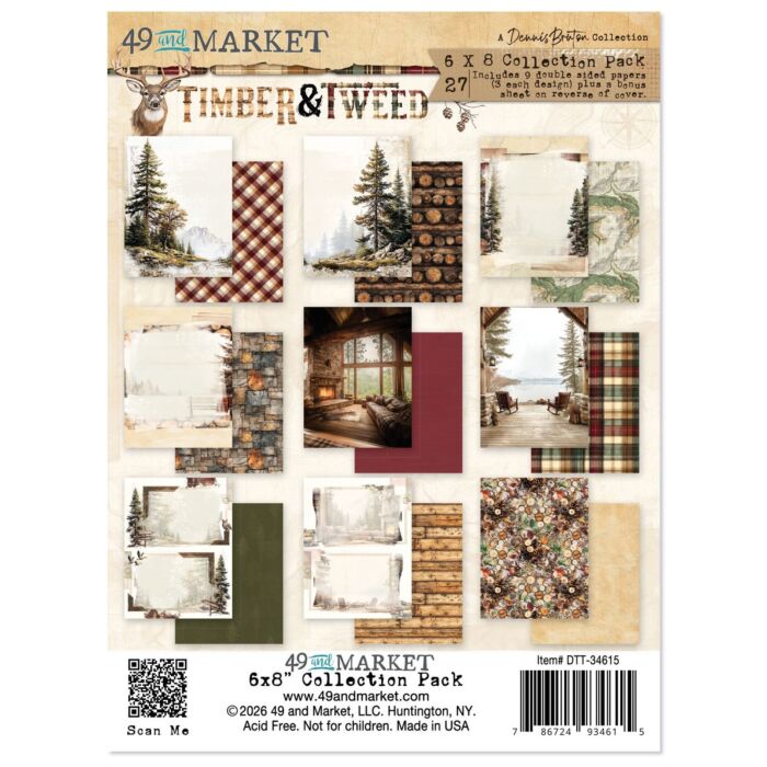49 And Market Collection Pack 6"X8" - Timber And Tweed by 49 and Market