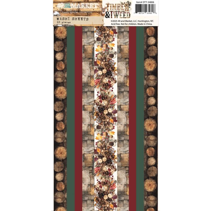 49 And Market Washi Tape Sheets - Timber And Tweed by 49 and Market