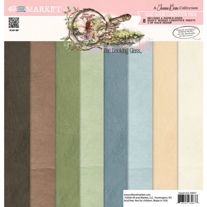 49 And Market Solids Collection Pack 12"X12" - The Looking Glass by 49 and Market
