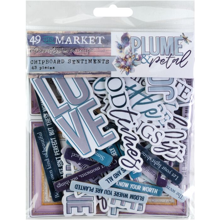 49 And Market Chipboard Set - Sentiments