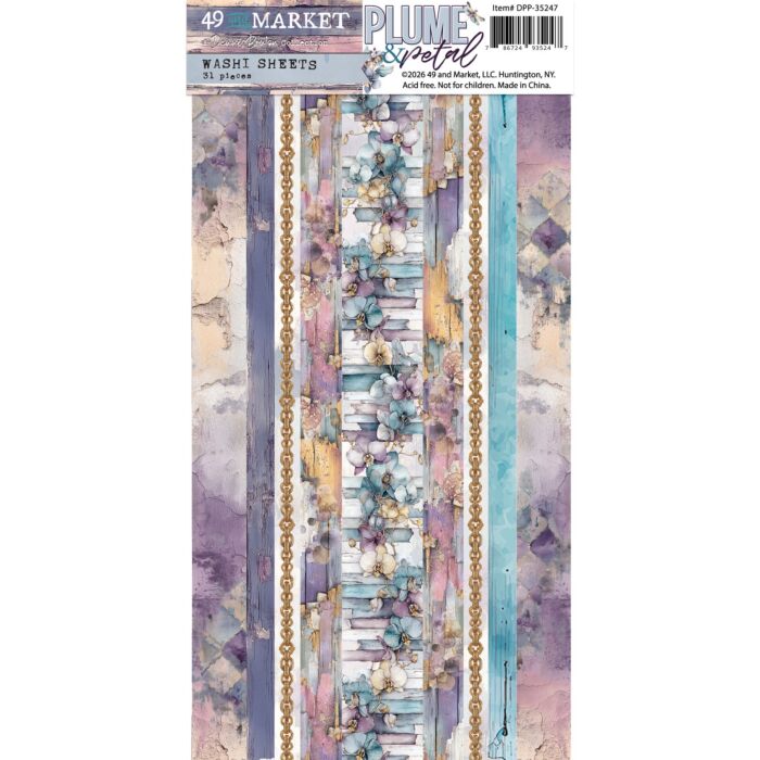 49 And Market Washi Tape Sheets - Plume & Petal by 49 and Market