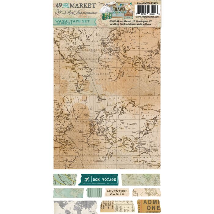 49 and Market Washi Tape Sheets - Travel Diaries by 49 and Market