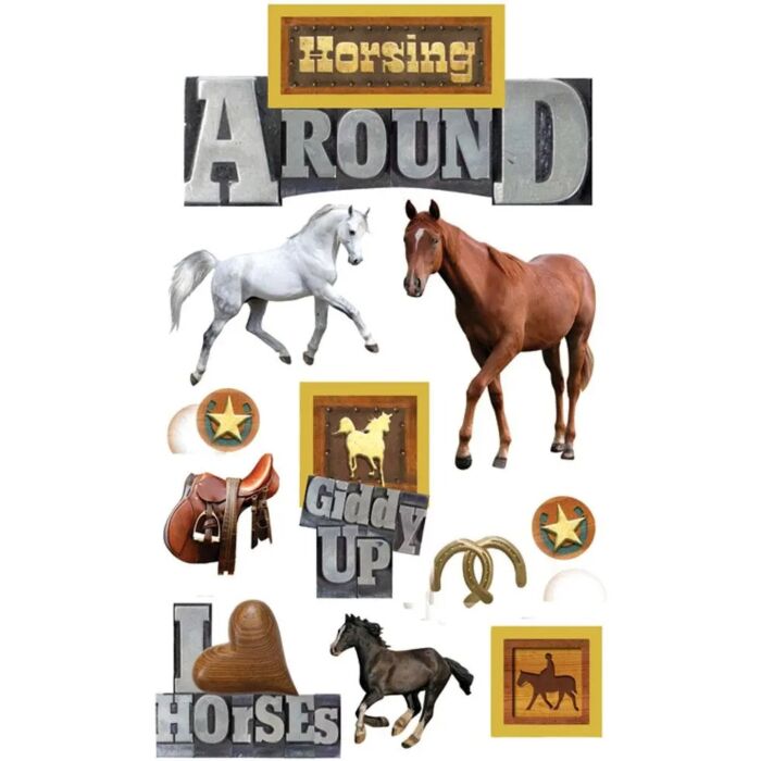 Paper House Horsin' Around Dimensional Sticker