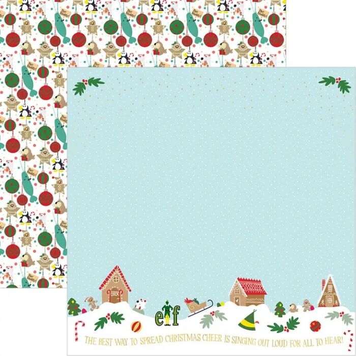 Paper House Scrapbook Paper - Elf - Spread Christmas Cheer