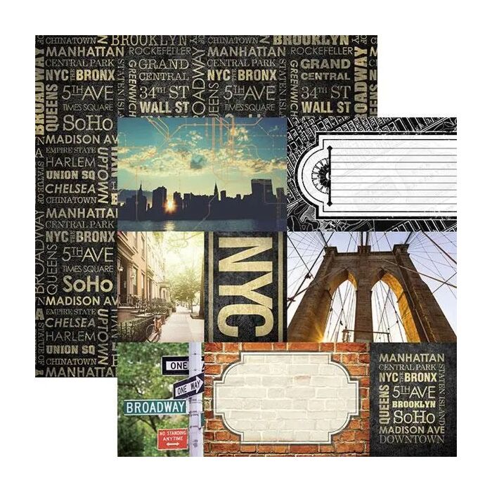 Paper House New York City-Tags 12x12 Double Sided Paper