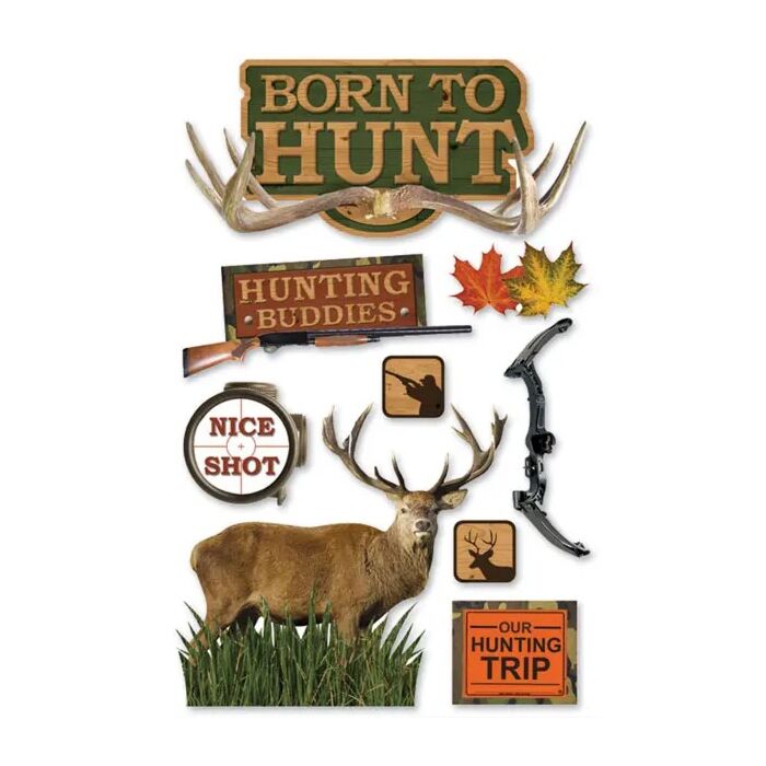 Paper House Born to Hunt 3D Sticker