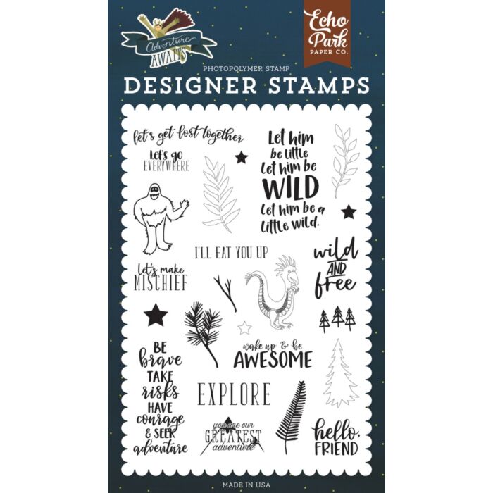 Echo Park Adventure Awaits: Get Lost Together 4x6 Stamp