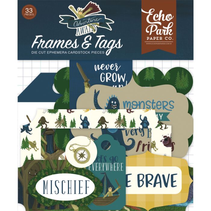 Echo Park - Adventure Awaits Frames & Tags