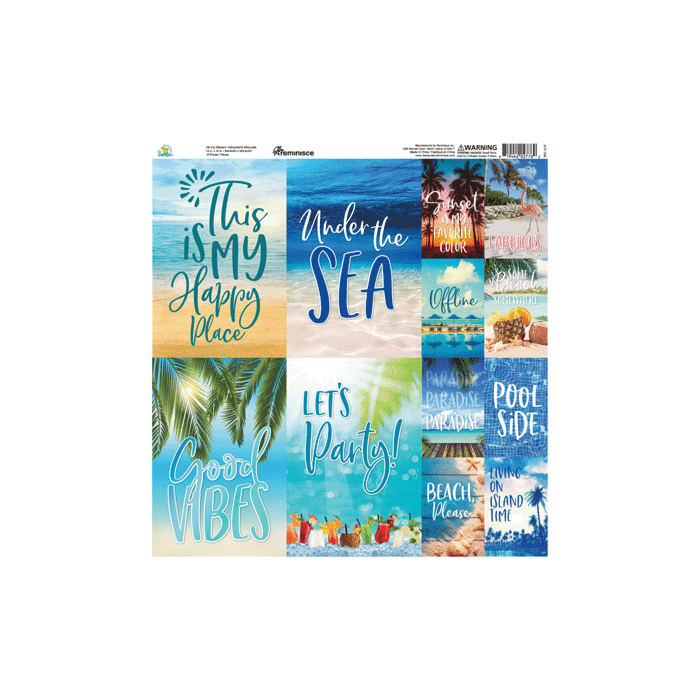 Reminisce - ALL INCLUSIVE VACATION: 12X12 POSTER STICKER