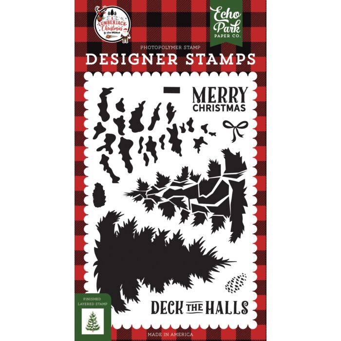 Echo Park - A Lumberjack Christmas - Layered Pine Tree Stamp Set