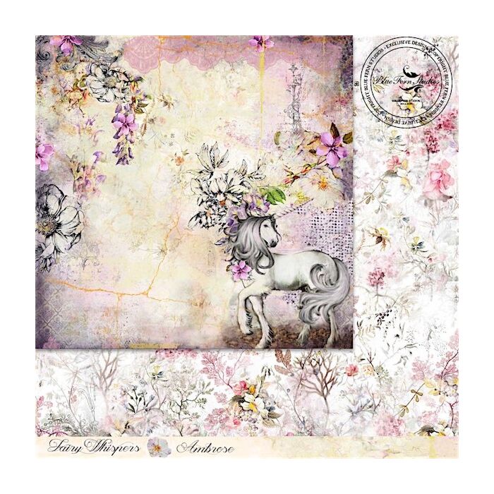 Blue Fern Studios - Fairy Whispers 12x12 Paper - Ambrose