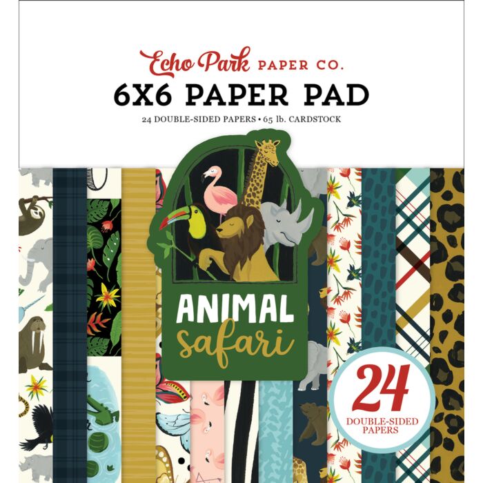 Echo Park - 6"x6" Paper Pad - Animal Safari