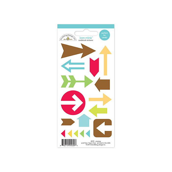 Doodlebug - Icon Minis Cardstock Stickers - Anyway