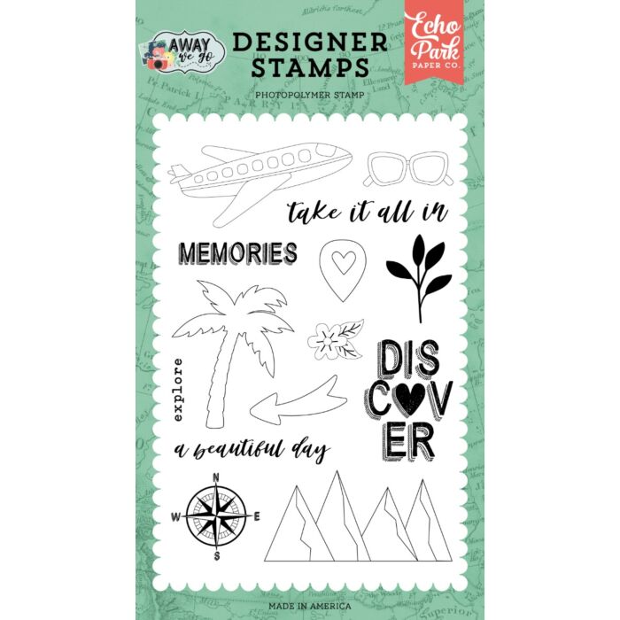 Echo Park Away We Go: Take It All In Stamp Set