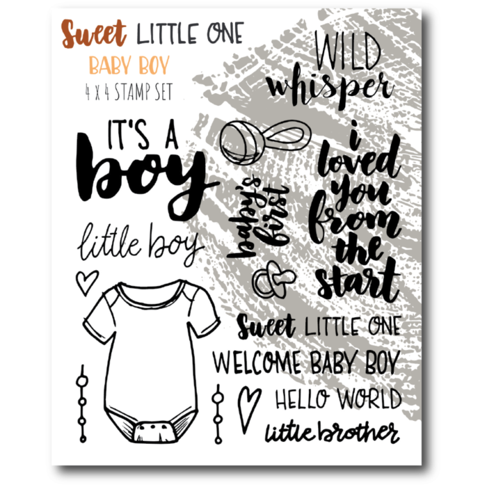 Wild Whisper - SWEET LITTLE ONE - BABY BOY - 4X4 STAMP SET