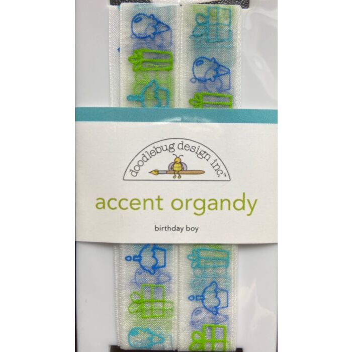 Doodlebug Ribbon - Accent Organdy - Birthday Boy