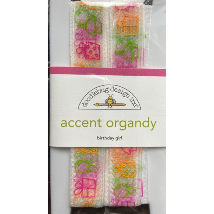 Doodlebug Ribbon - Accent Organdy - Birthday Girl