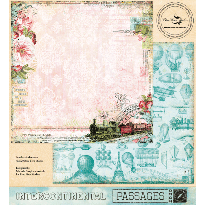 Blue Fern Studio - Passages - 12x12 Paper - Intercontinental
