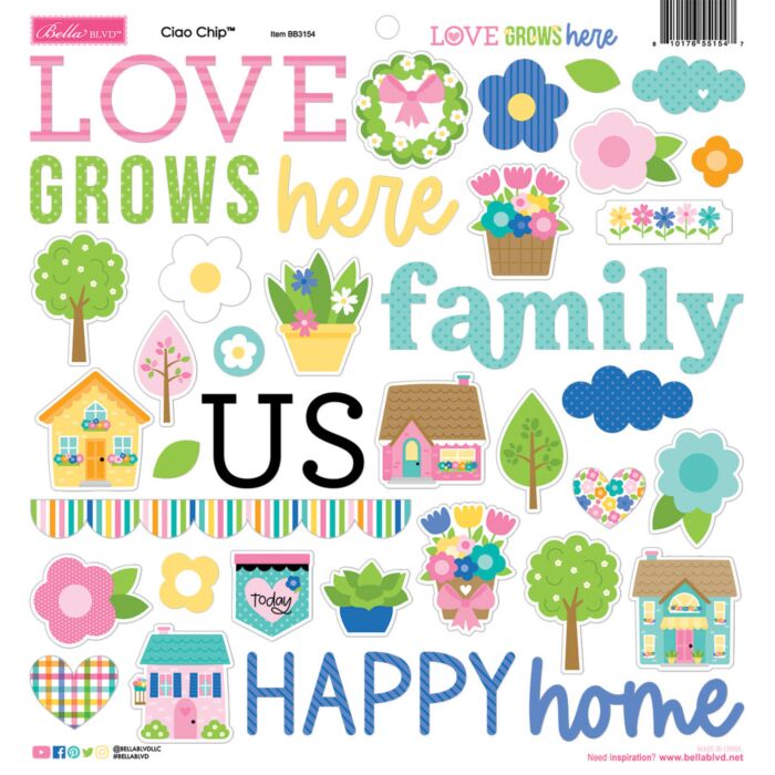 Bella BLVD Ciao Chipboard Icons