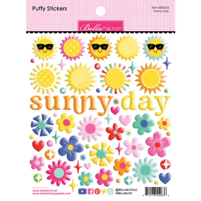 Bella BLVD Walking on Sunshine Puffy Stickers